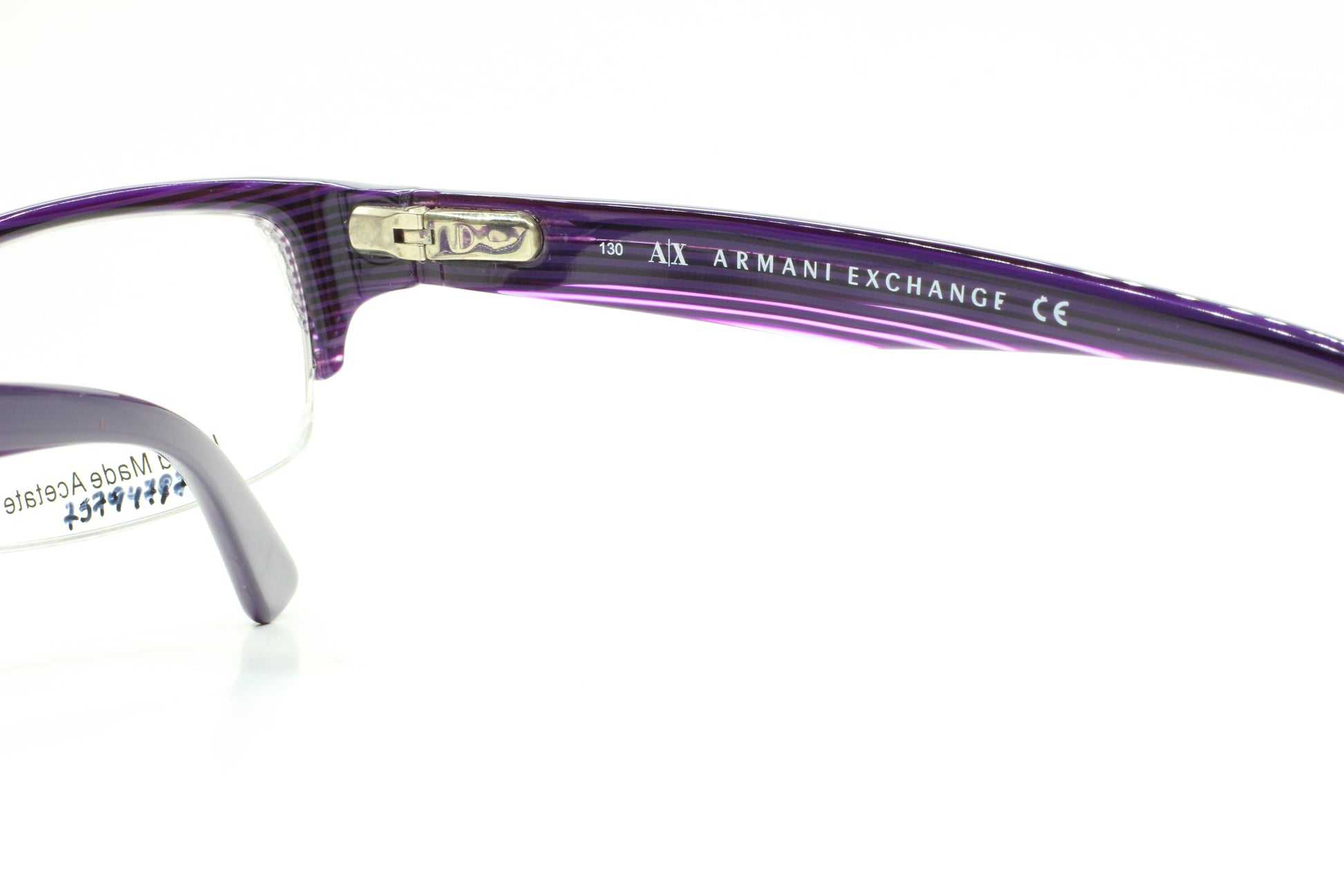 Armani Exchange AX226 0YKV Purple Semi Rimless Luxury Eyeglasses -Wo Optical Frames ABC Optical Eyeglasses