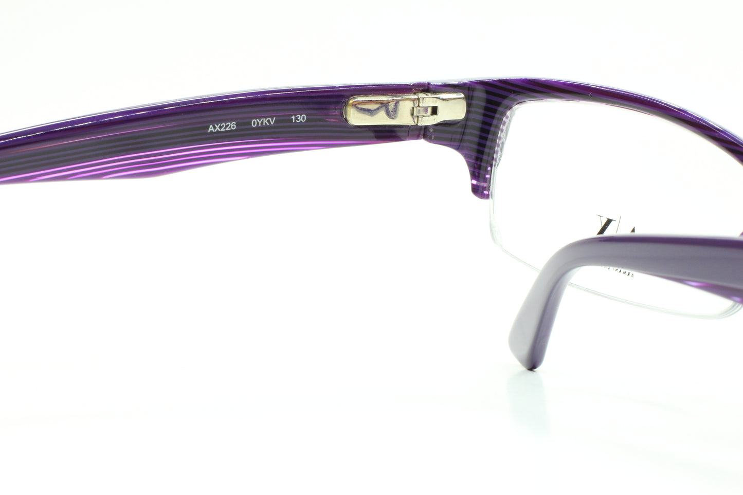 Armani Exchange AX226 0YKV Purple Semi Rimless Luxury Eyeglasses -Wo Optical Frames ABC Optical Eyeglasses