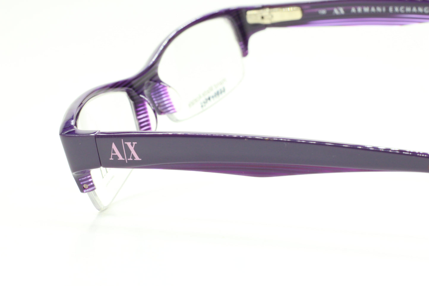 Armani Exchange AX226 0YKV Purple Semi Rimless Luxury Eyeglasses -Wo Optical Frames ABC Optical Eyeglasses