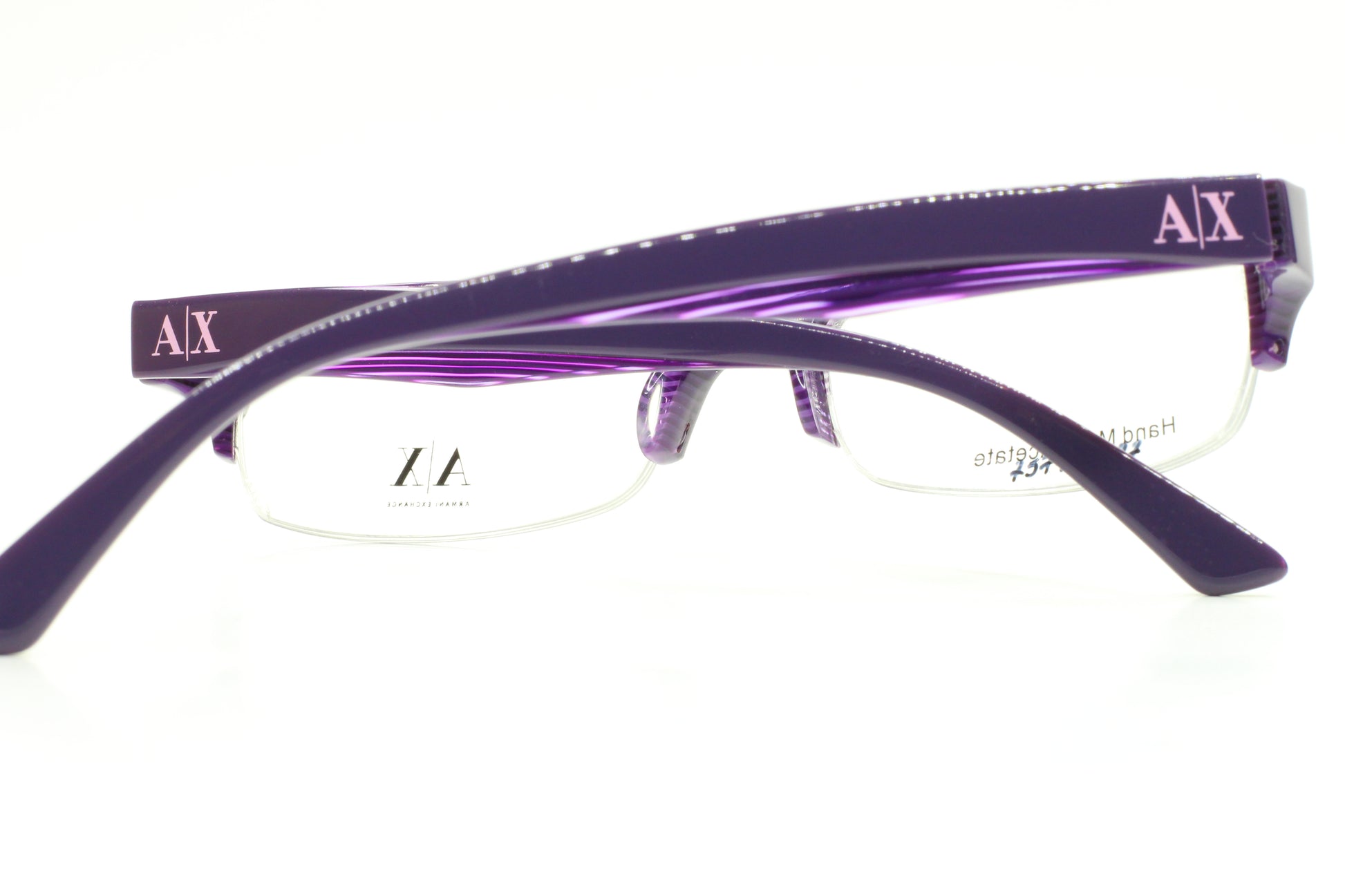 Armani Exchange AX226 0YKV Purple Semi Rimless Luxury Eyeglasses -Wo Optical Frames ABC Optical Eyeglasses