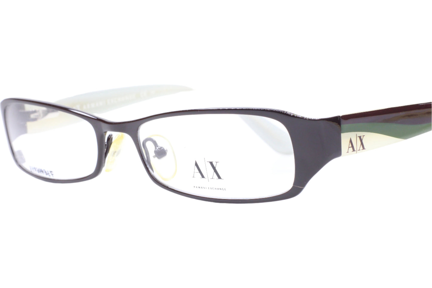 Armani Exchange AX234 1HV Black Green Metal Luxury Eyeglasses -Ma Optical Frames ABC Optical Eyeglasses