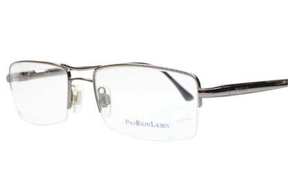 Polo Ralph Lauren PH1049 9002 Silver Half Rim Luxury Italy Eyeglasses -Ma Optical Frames ABC Optical Eyeglasses