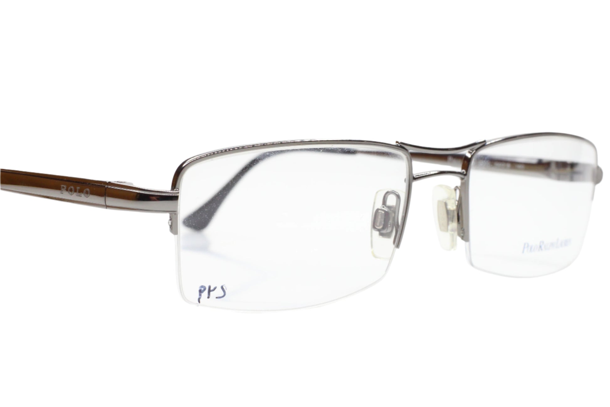 Polo Ralph Lauren PH1049 9002 Silver Half Rim Luxury Italy Eyeglasses -Ma Optical Frames ABC Optical Eyeglasses