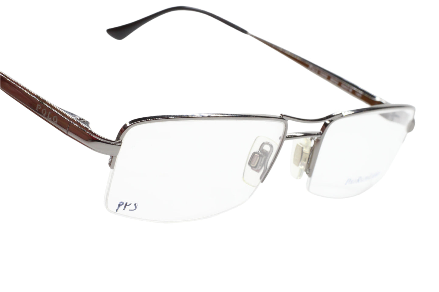 Polo Ralph Lauren PH1049 9002 Silver Half Rim Luxury Italy Eyeglasses -Ma Optical Frames ABC Optical Eyeglasses