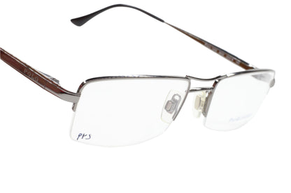 Polo Ralph Lauren PH1049 9002 Silver Half Rim Luxury Italy Eyeglasses -Ma Optical Frames ABC Optical Eyeglasses