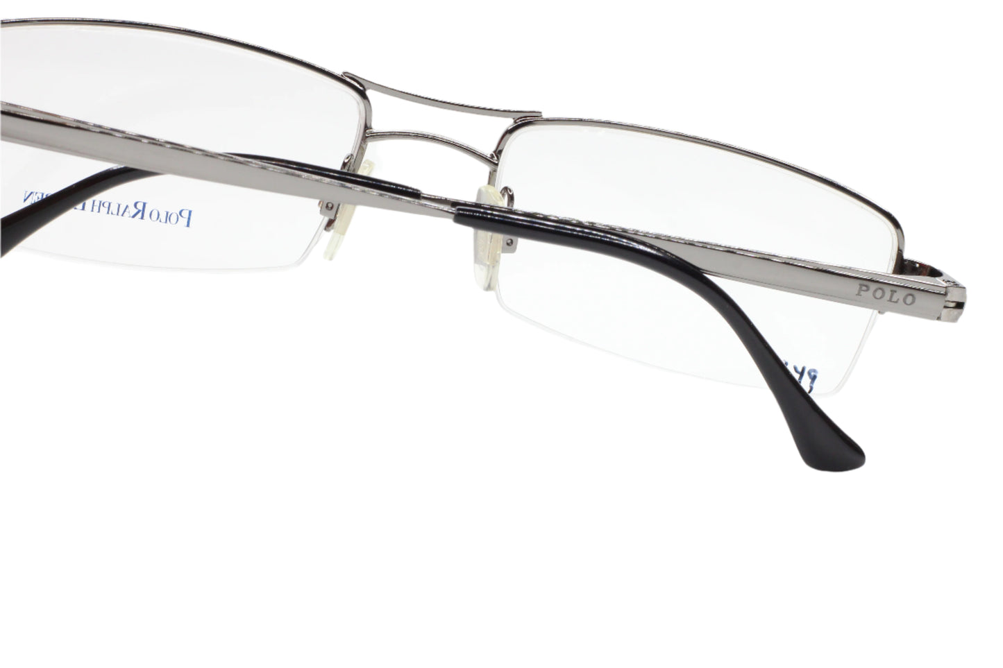 Polo Ralph Lauren PH1049 9002 Silver Half Rim Luxury Italy Eyeglasses -Ma Optical Frames ABC Optical Eyeglasses