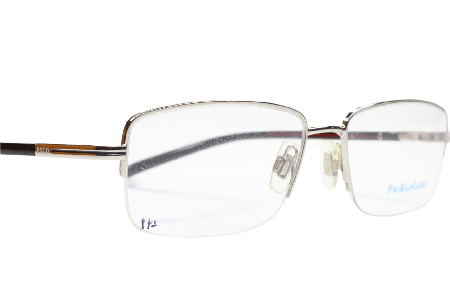 Polo Ralph Lauren PH1088 9001 Silver Half Rim Luxury Italy Eyeglasses -Ma Optical Frames ABC Optical Eyeglasses