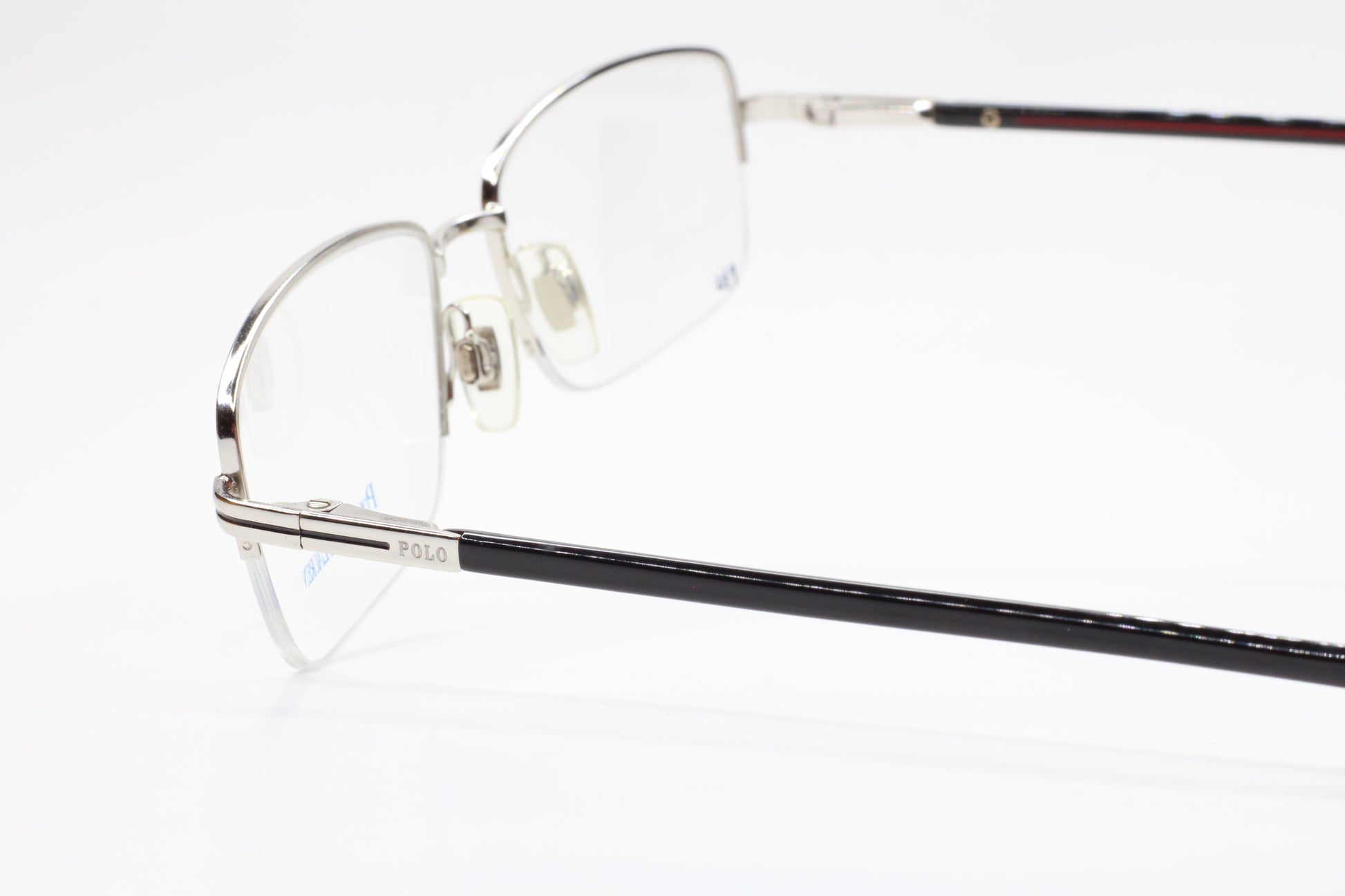 Polo Ralph Lauren PH1088 9001 Silver Half Rim Luxury Italy Eyeglasses -Ma Optical Frames ABC Optical Eyeglasses