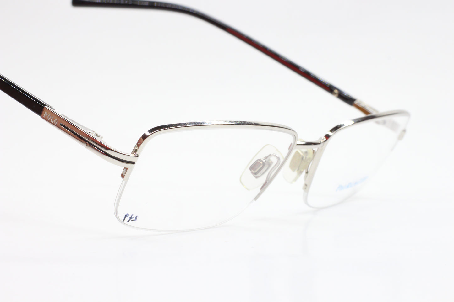 Polo Ralph Lauren PH1088 9001 Silver Half Rim Luxury Italy Eyeglasses -Ma Optical Frames ABC Optical Eyeglasses