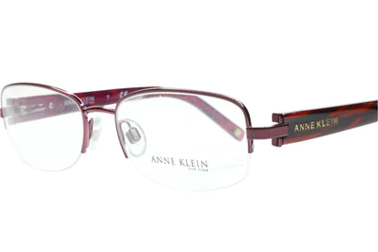 Anne Klein AK9109 523 Shiny Purple Semi Rimless Luxury Eyeglasses -Wo Optical Frames ABC Optical Eyeglasses