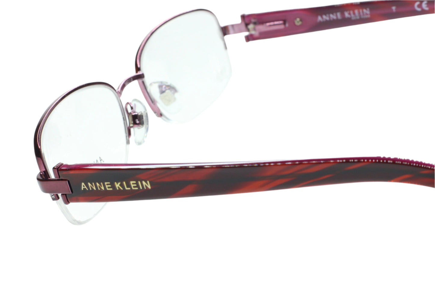 Anne Klein AK9109 523 Shiny Purple Semi Rimless Luxury Eyeglasses -Wo Optical Frames ABC Optical Eyeglasses