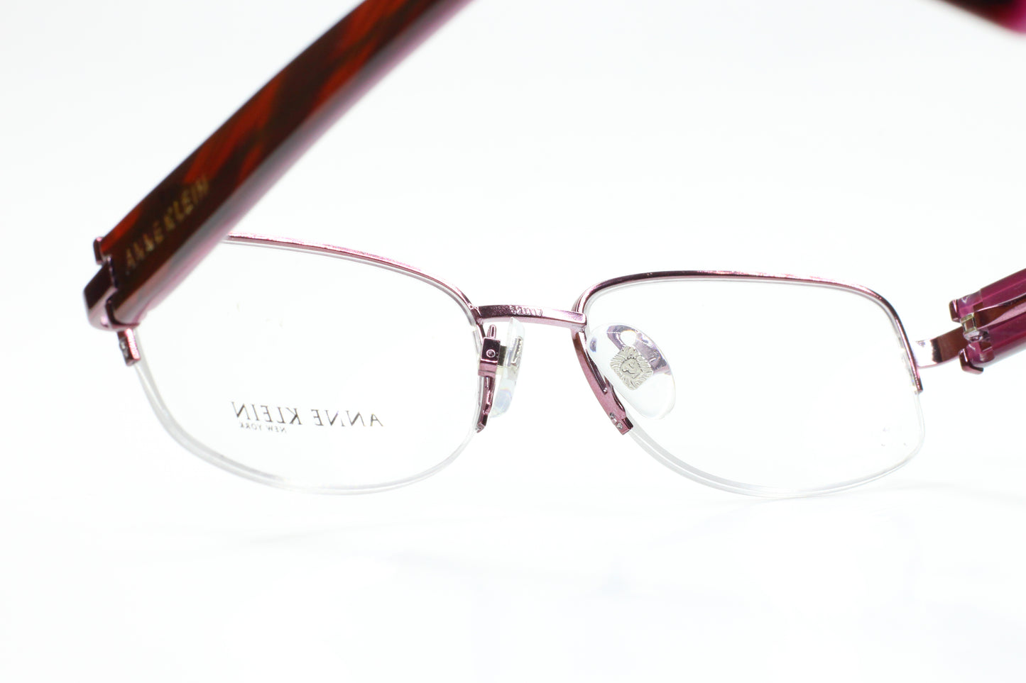 Anne Klein AK9109 523 Shiny Purple Semi Rimless Luxury Eyeglasses -Wo Optical Frames ABC Optical Eyeglasses