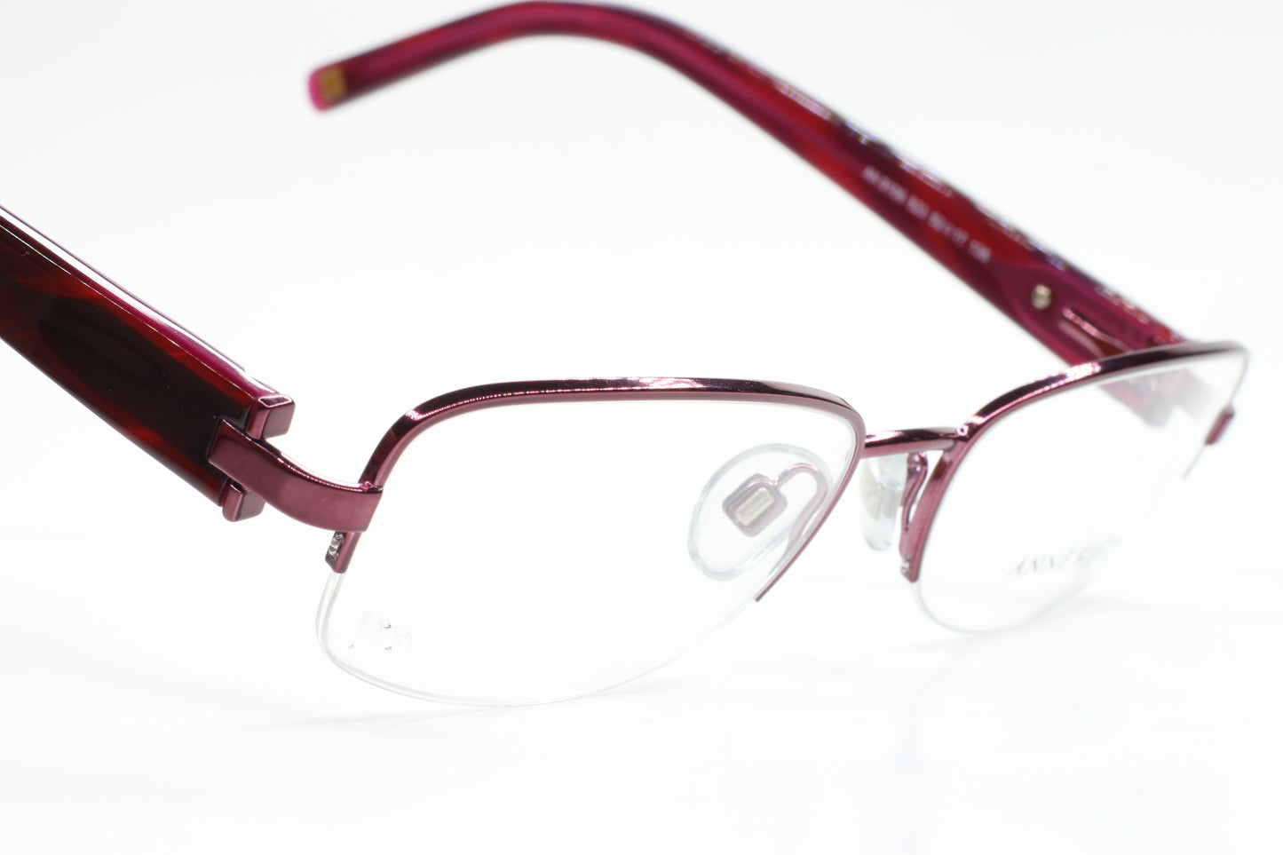 Anne Klein AK9109 523 Shiny Purple Semi Rimless Luxury Eyeglasses -Wo Optical Frames ABC Optical Eyeglasses