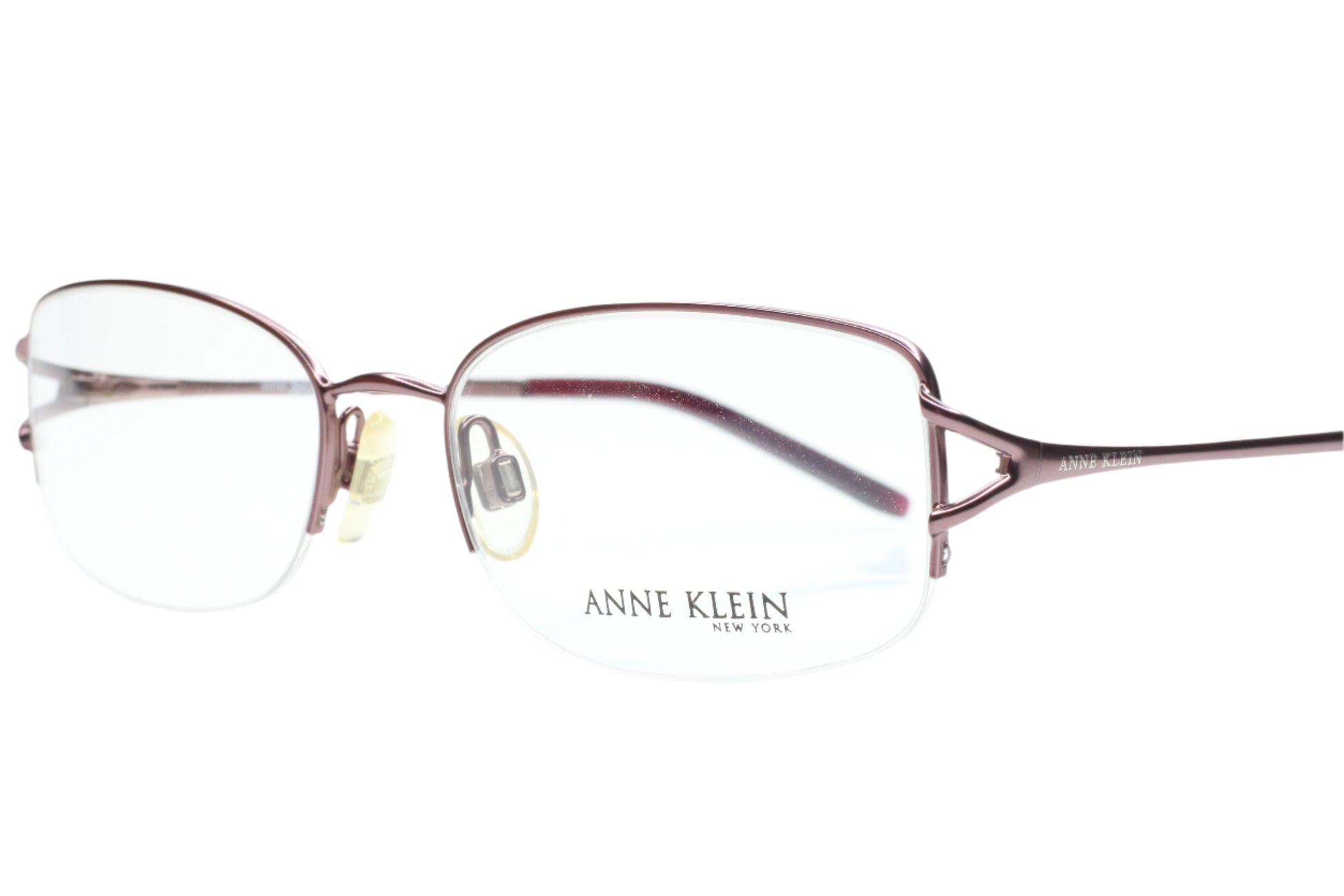 Anne Klein AK9062 434 Rose Gold Metallic Semi Rimless Luxury Eyeglasses -Wo Optical Frames ABC Optical Eyeglasses