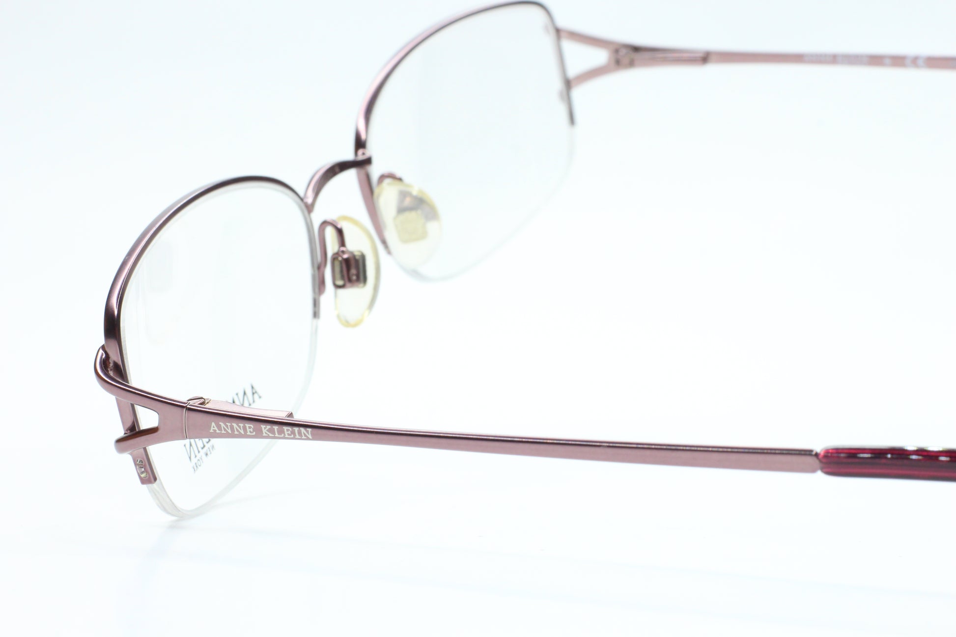 Anne Klein AK9062 434 Rose Gold Metallic Semi Rimless Luxury Eyeglasses -Wo Optical Frames ABC Optical Eyeglasses