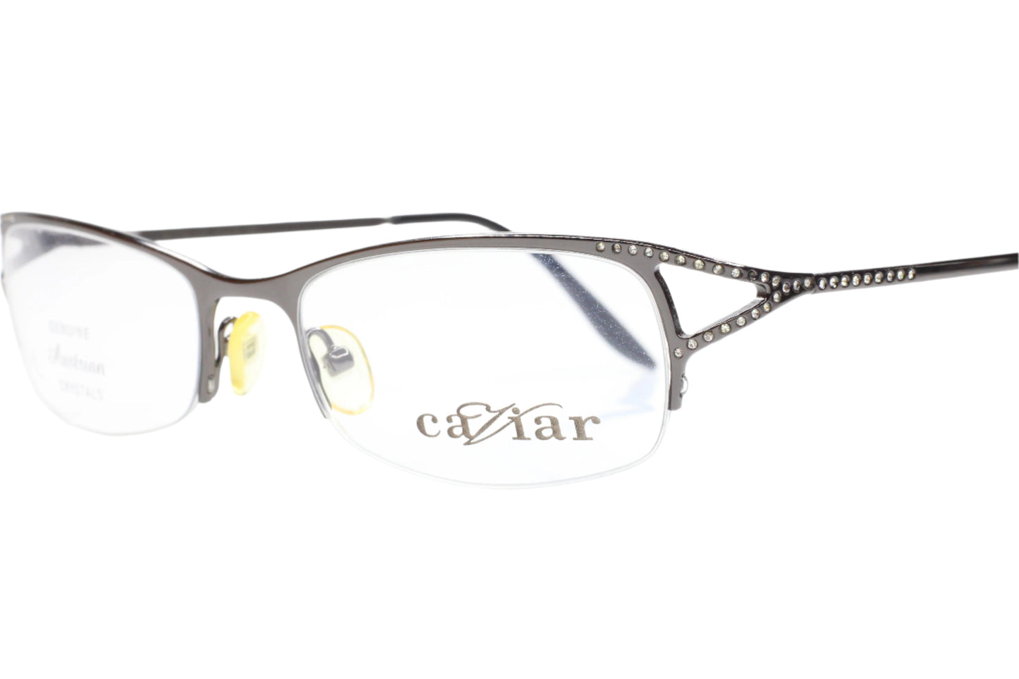 Caviar M1719 C82 Gunmetal Genuine Austrian Crystals Luxury Italy Eyeglasses -Wo Optical Frames ABC Optical Eyeglasses