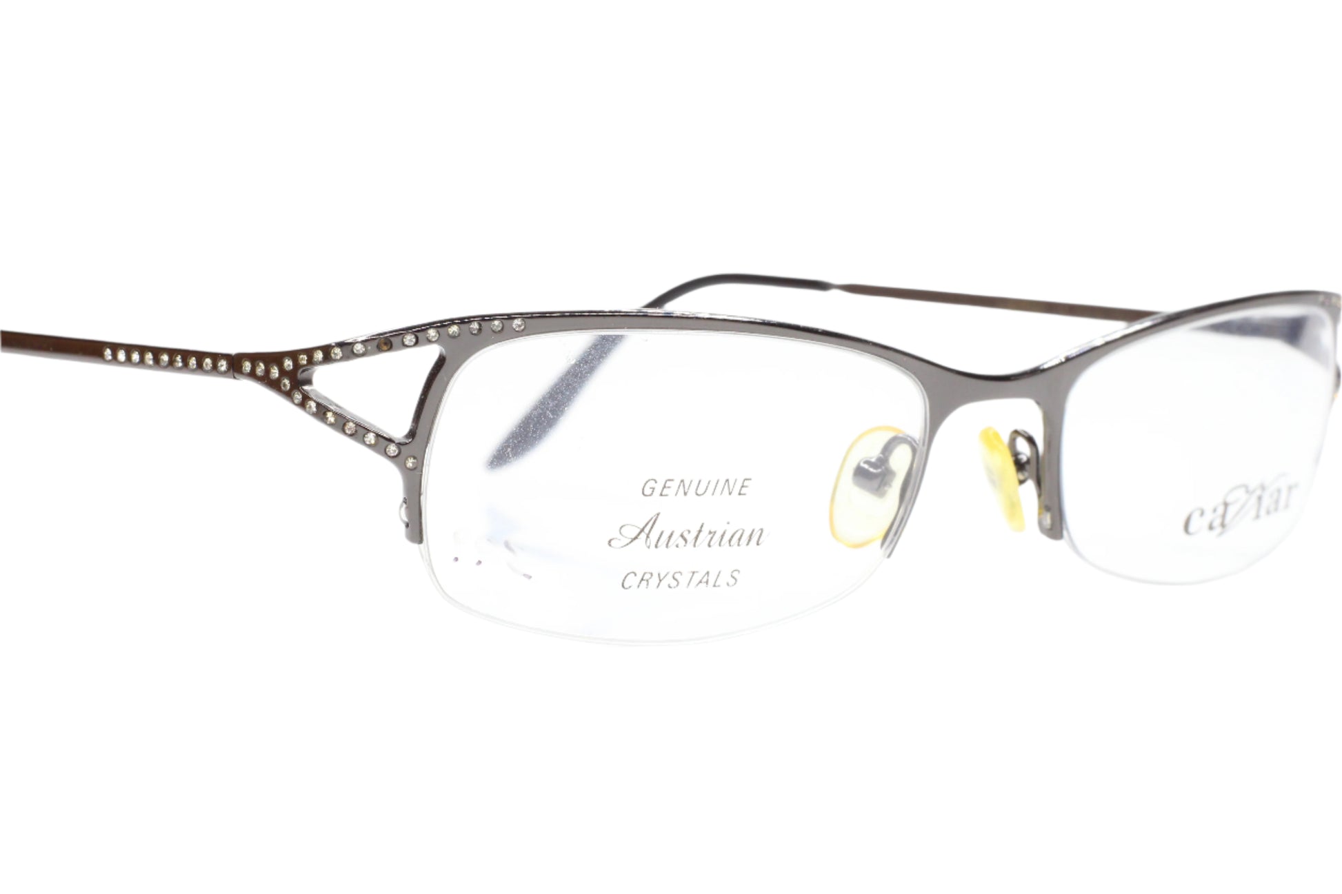 Caviar M1719 C82 Gunmetal Genuine Austrian Crystals Luxury Italy Eyeglasses -Wo Optical Frames ABC Optical Eyeglasses