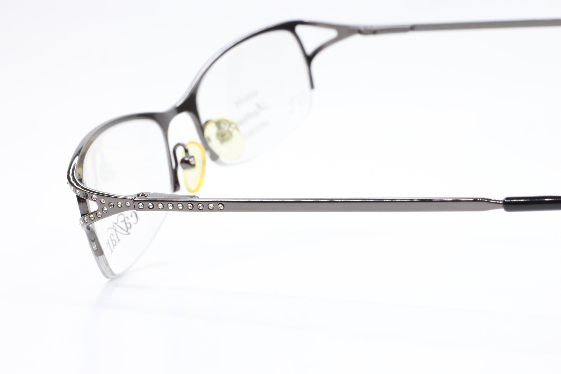 Caviar M1719 C82 Gunmetal Genuine Austrian Crystals Luxury Italy Eyeglasses -Wo Optical Frames ABC Optical Eyeglasses