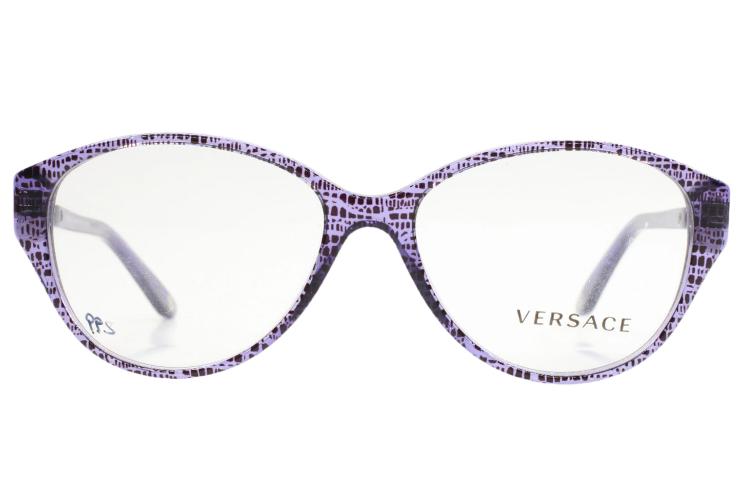 Versace VE3161 5000 Purple Silver Acetate Luxury Italy Eyeglasses -Wo 53-15-135 Purple Acetate Optical Frames ABC Optical Eyeglasses