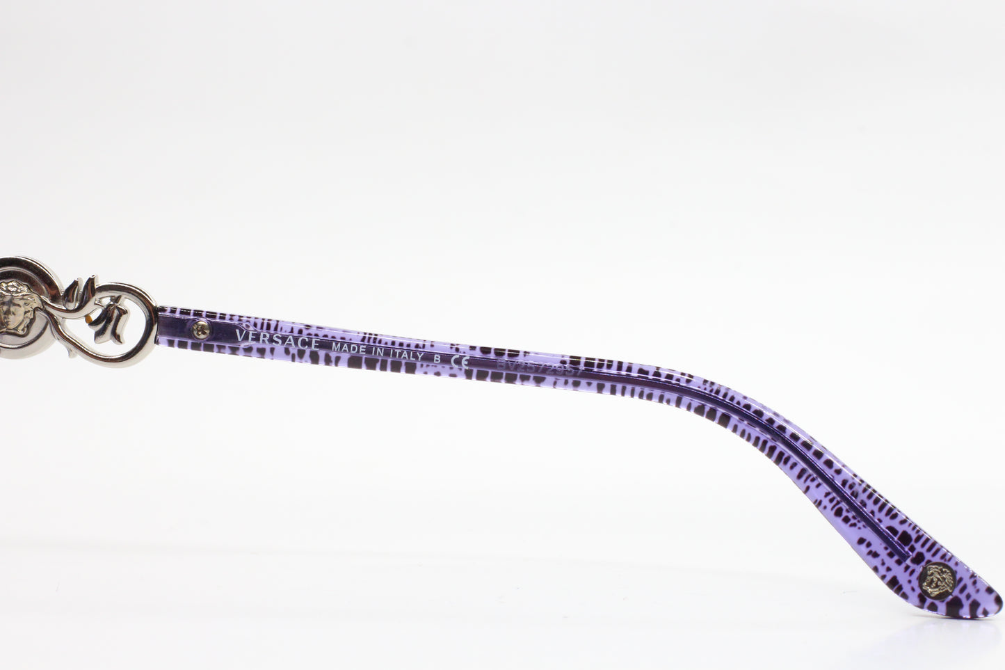 Versace VE3161 5000 Purple Silver Acetate Luxury Italy Eyeglasses -Wo Optical Frames ABC Optical Eyeglasses