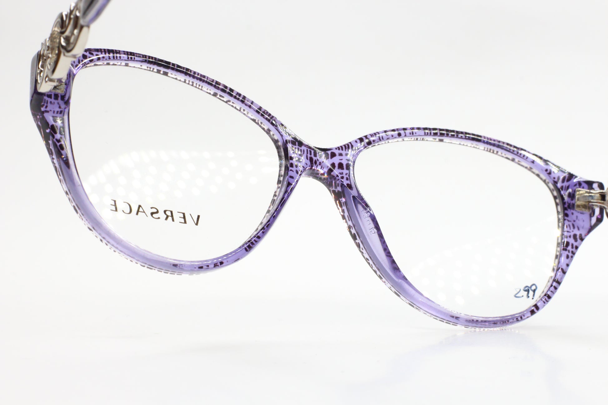 Versace VE3161 5000 Purple Silver Acetate Luxury Italy Eyeglasses -Wo Optical Frames ABC Optical Eyeglasses