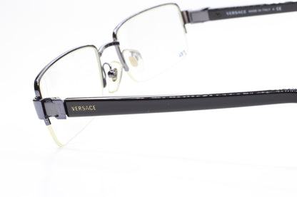 Versace VE1183 1255 Black Semi Rimless Metal Luxury Italy Eyeglasses -Ma Optical Frames ABC Optical Eyeglasses