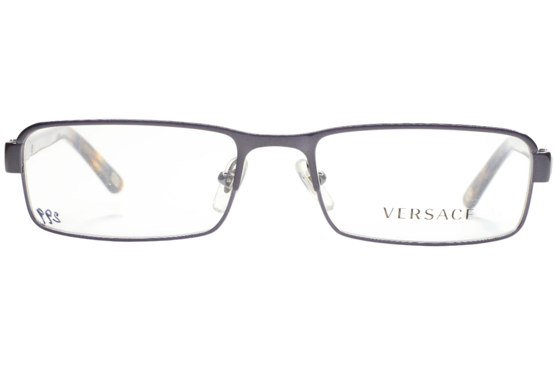 Versace VE1181 1267 Gunmetal Grey Metal Luxury Italy Eyeglasses -Ma 51-17-140 Gunmetal Grey Metal Optical Frames ABC Optical Eyeglasses