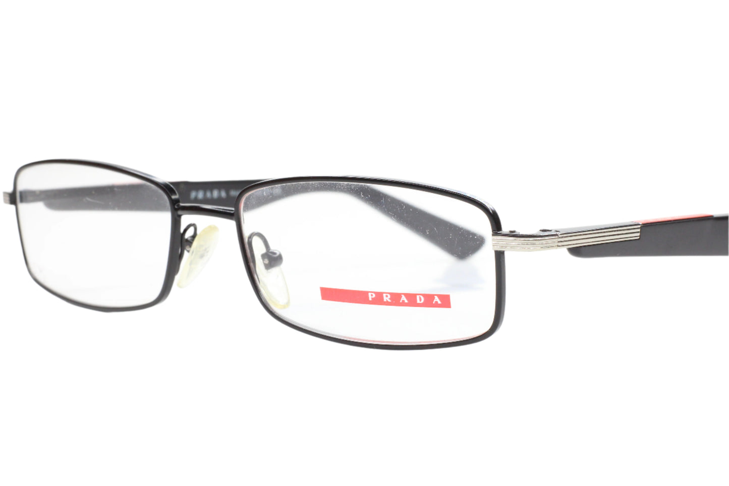 Prada VPS54B Black Silver Metal Designer Luxury Italy Eyeglasses -Ma Optical Frames ABC Optical Eyeglasses