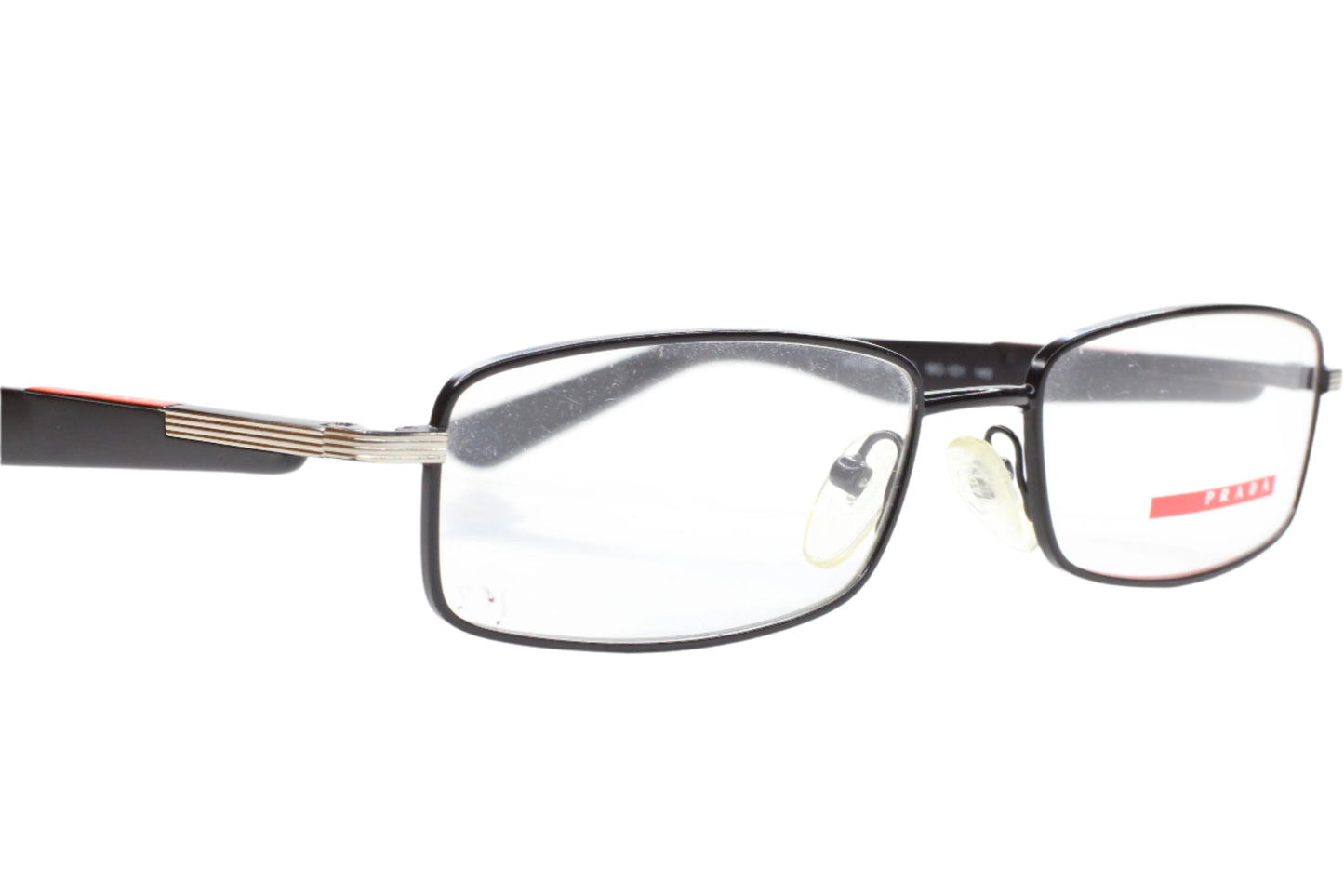 Prada VPS54B Black Silver Metal Designer Luxury Italy Eyeglasses -Ma Optical Frames ABC Optical Eyeglasses