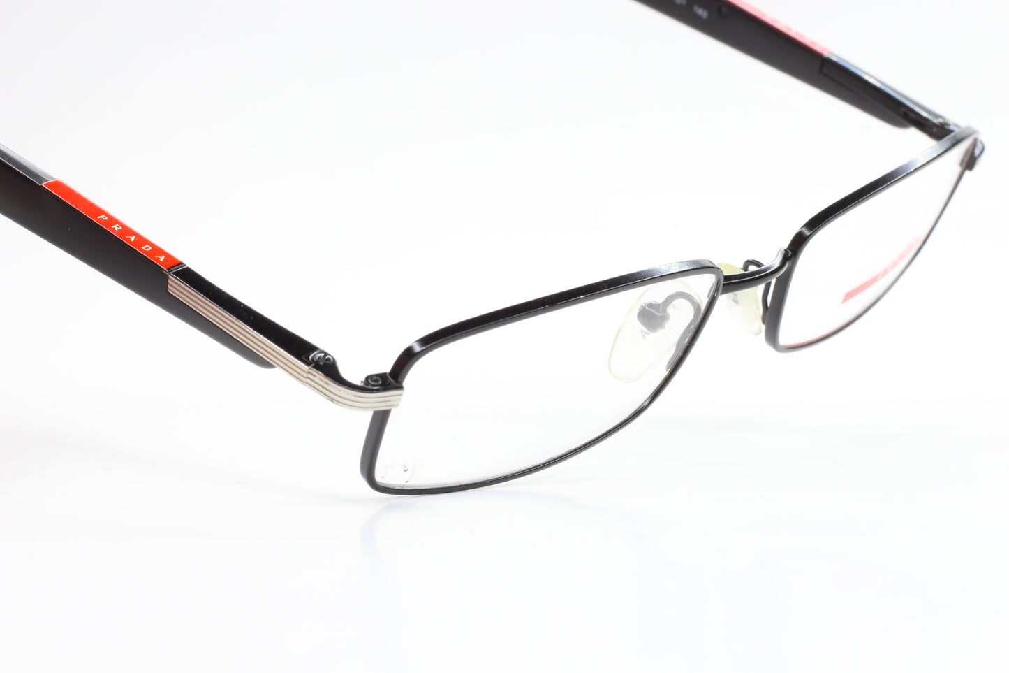 Prada VPS54B Black Silver Metal Designer Luxury Italy Eyeglasses -Ma Optical Frames ABC Optical Eyeglasses