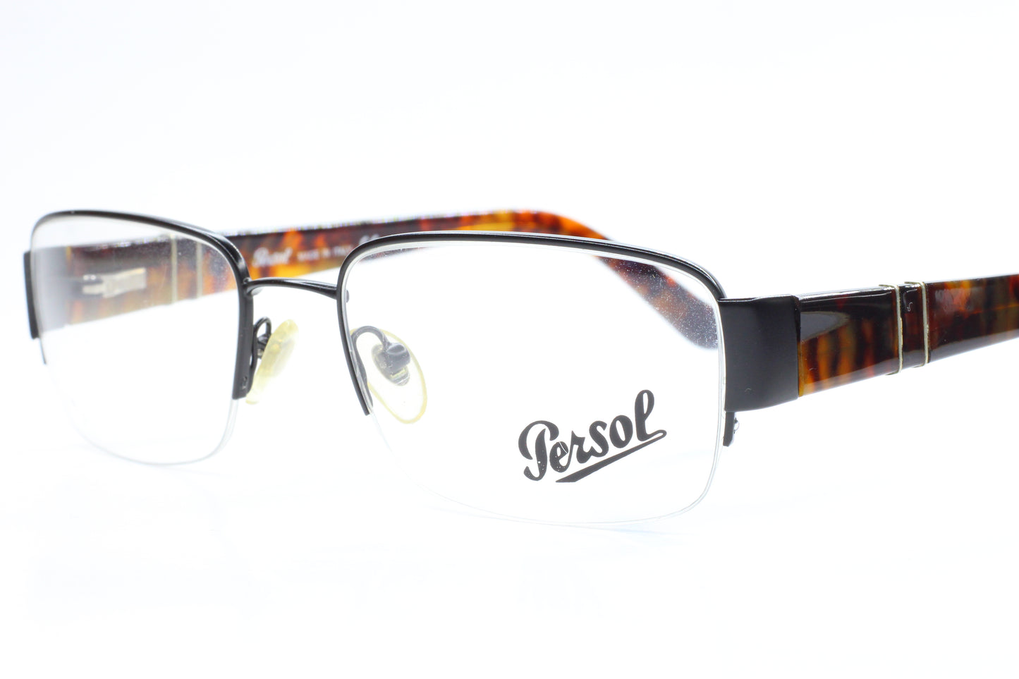 Persol PO2310V 594 Black Brown Tortoise Half Rim Italy Eyeglasses -Ma Optical Frames ABC Optical Eyeglasses