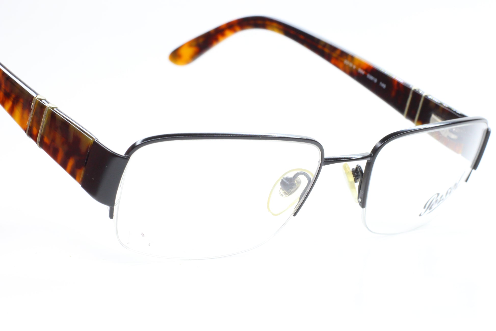 Persol PO2310V 594 Black Brown Tortoise Half Rim Italy Eyeglasses -Ma Optical Frames ABC Optical Eyeglasses