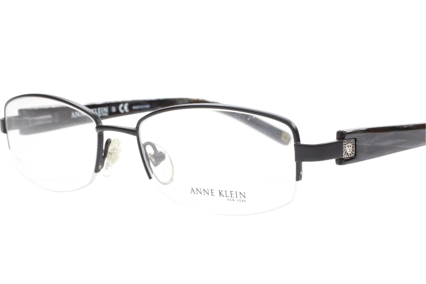 Anne Klein AK9130 566S Black Metal Semi-Rimless Luxury Eyeglasses -Wo Optical Frames ABC Optical Eyeglasses