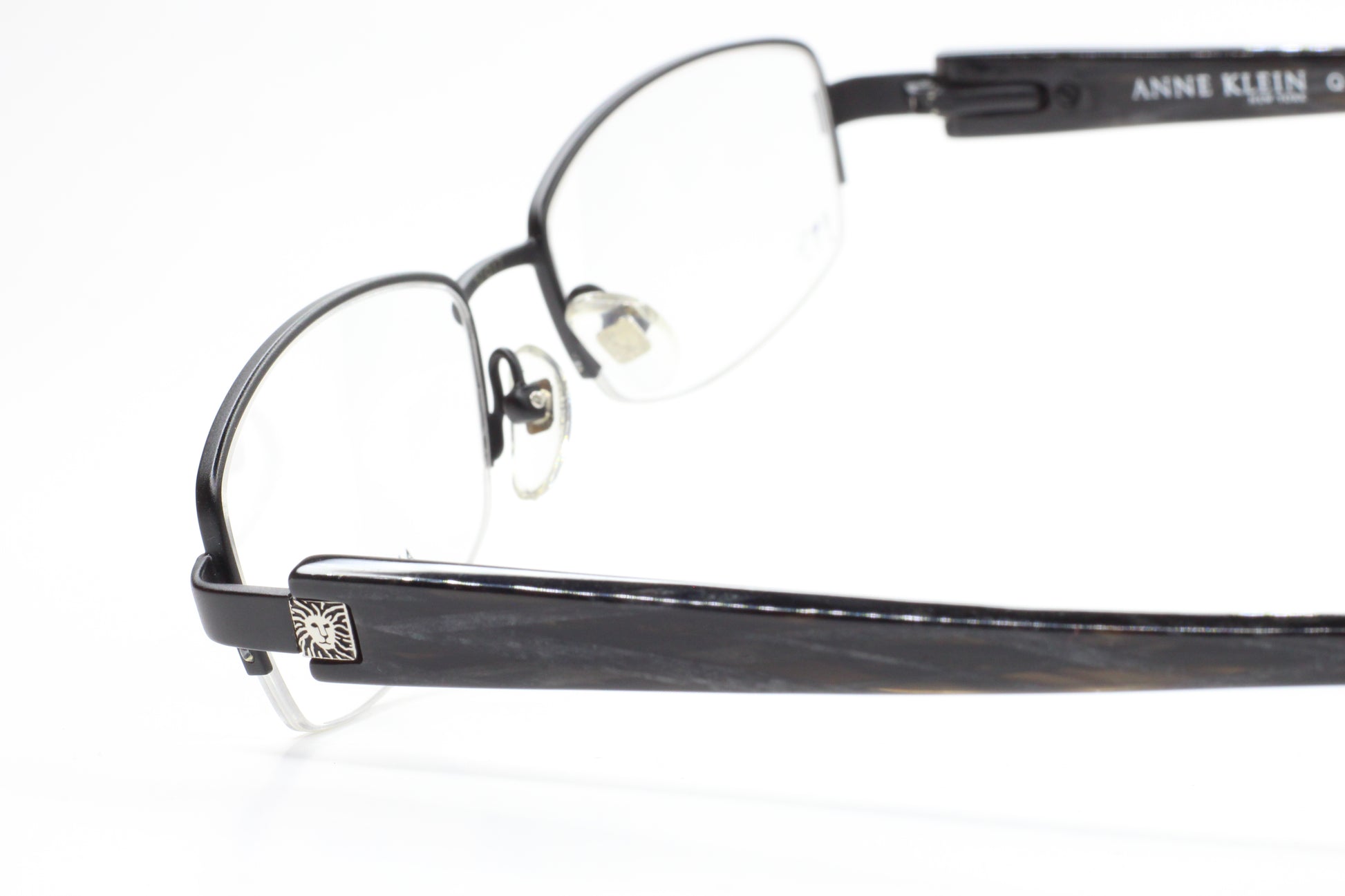 Anne Klein AK9130 566S Black Metal Semi-Rimless Luxury Eyeglasses -Wo Optical Frames ABC Optical Eyeglasses