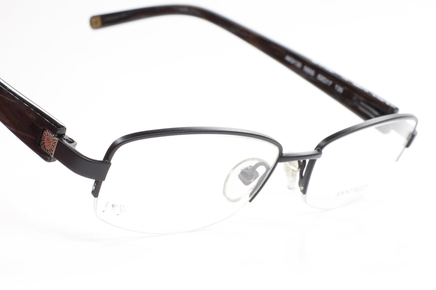 Anne Klein AK9130 566S Black Metal Semi-Rimless Luxury Eyeglasses -Wo Optical Frames ABC Optical Eyeglasses