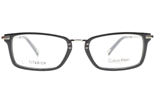 Calvin Klein CK7110 001 Black Limited Edition Classics Luxury Eyeglasses -Ma 50-18-140 Black Silver Titanium Optical Frames ABC Optical Eyeglasses