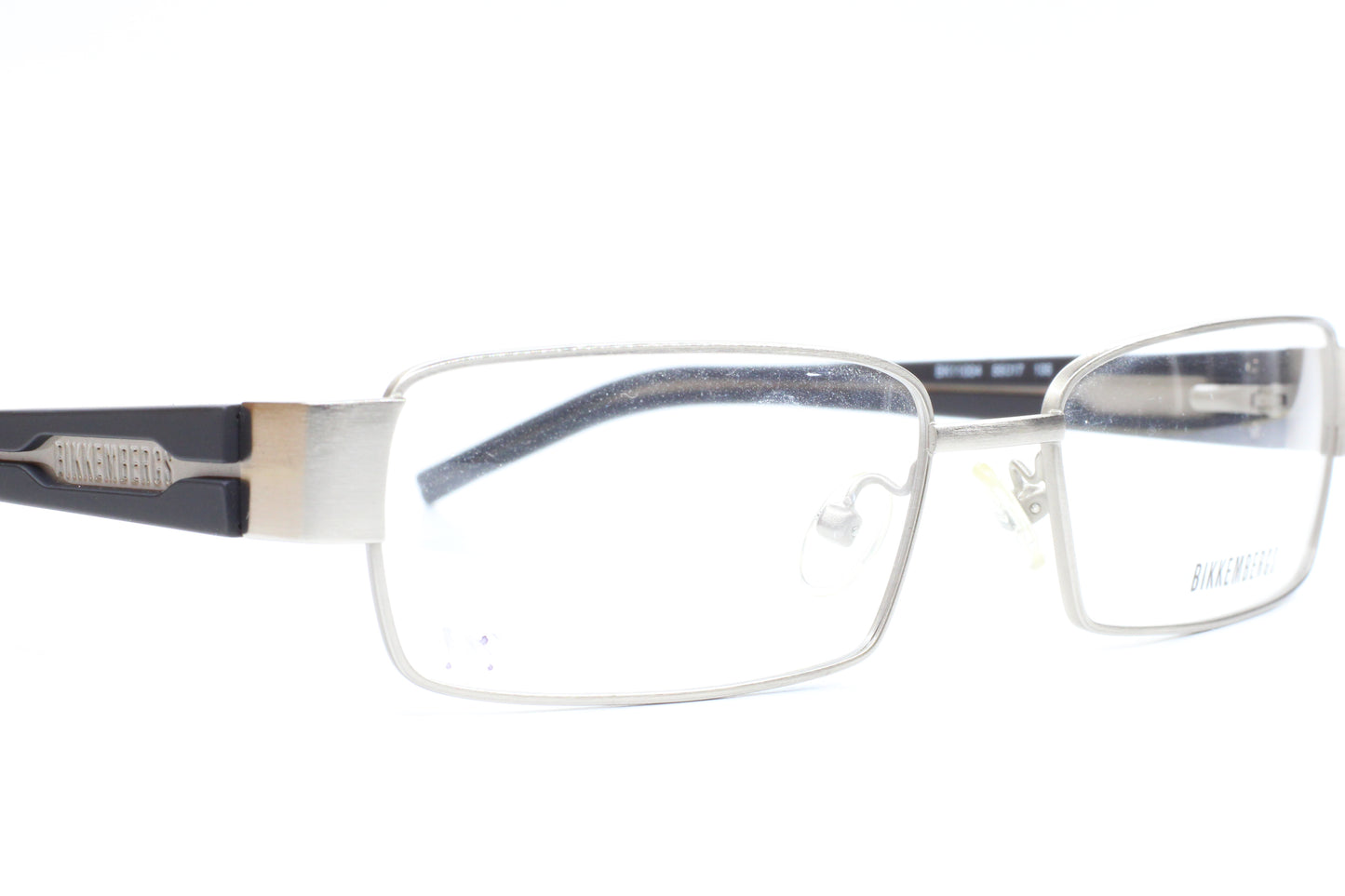 Bikkembergs BK11004 Silver Black Metal Luxury Italy Eyeglasses -Ma Optical Frames ABC Optical Eyeglasses