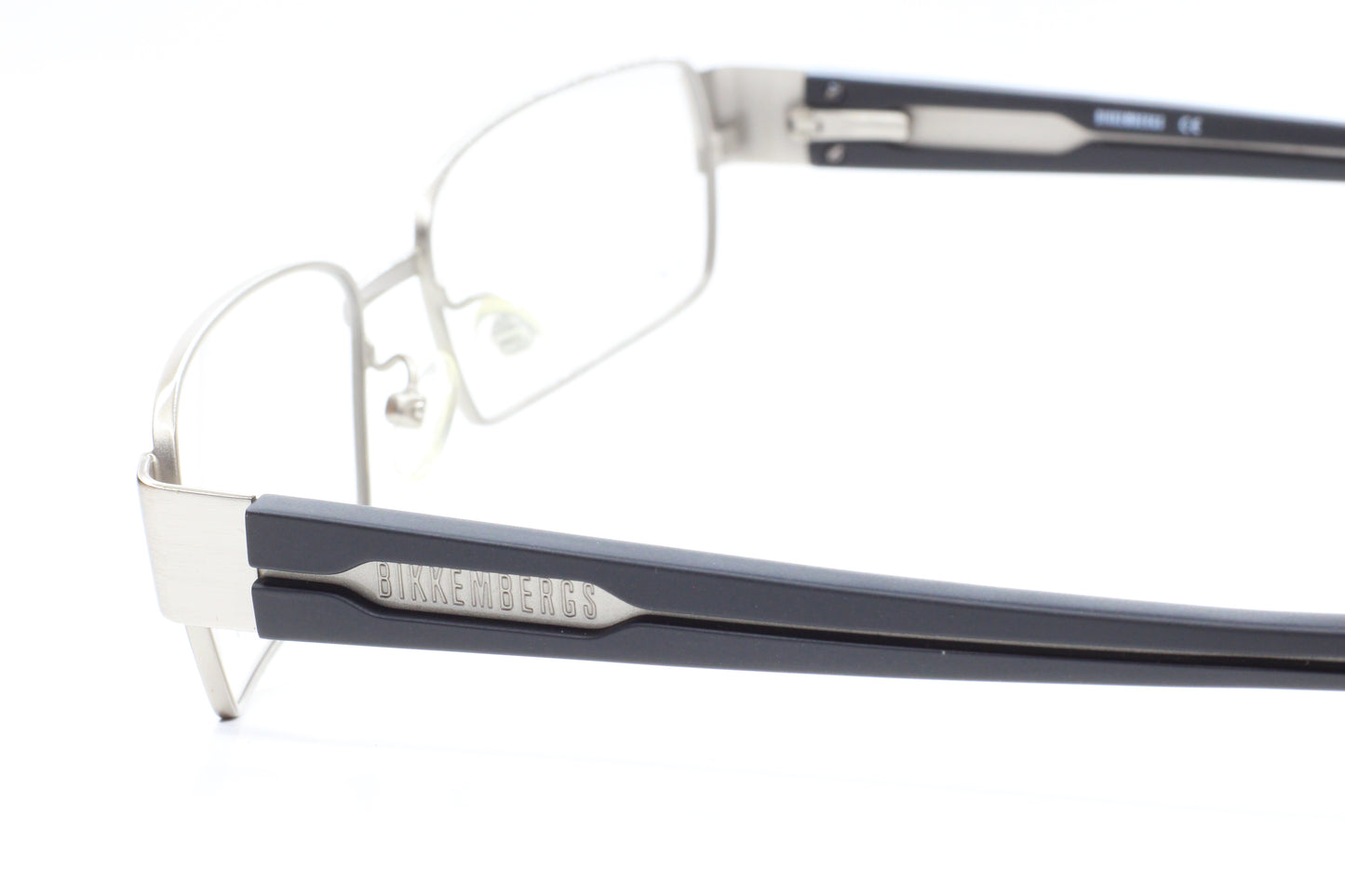 Bikkembergs BK11004 Silver Black Metal Luxury Italy Eyeglasses -Ma Optical Frames ABC Optical Eyeglasses