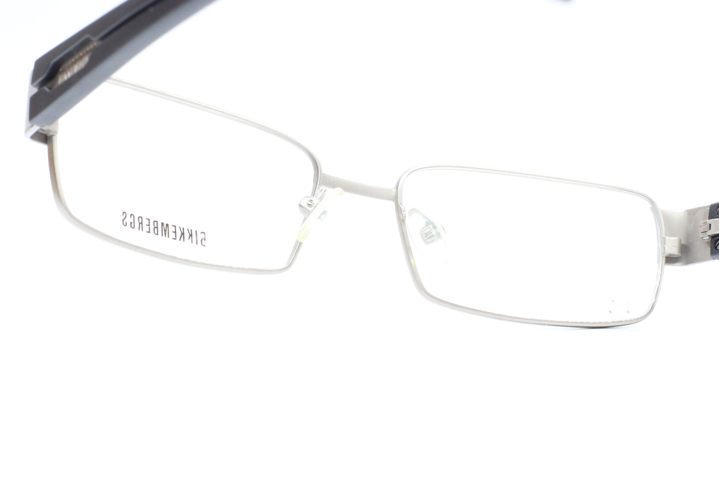 Bikkembergs BK11004 Silver Black Metal Luxury Italy Eyeglasses -Ma Optical Frames ABC Optical Eyeglasses