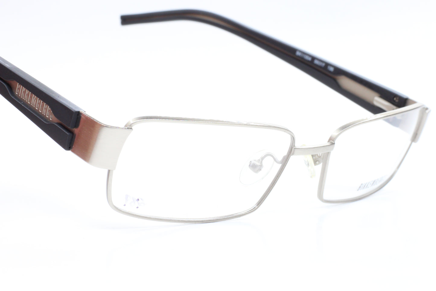 Bikkembergs BK11004 Silver Black Metal Luxury Italy Eyeglasses -Ma Optical Frames ABC Optical Eyeglasses