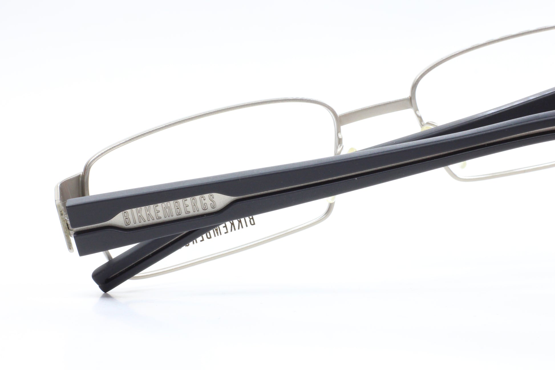 Bikkembergs BK11004 Silver Black Metal Luxury Italy Eyeglasses -Ma Optical Frames ABC Optical Eyeglasses