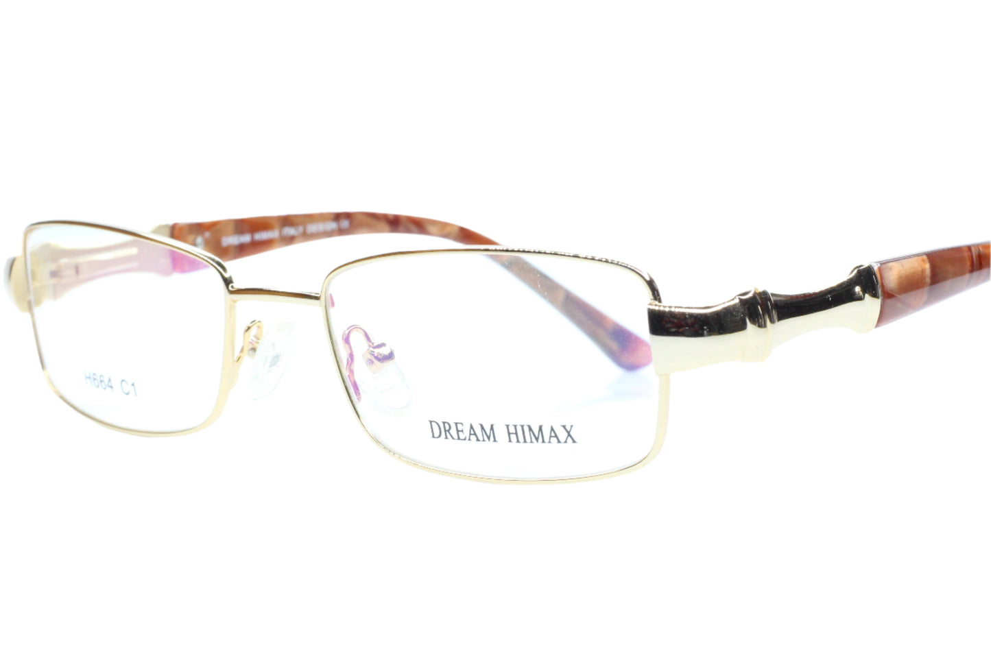 Dream Himax H664 Gold Metal Italy Design Eyeglasses 50mm -Wo Optical Frames ABC Optical Eyeglasses