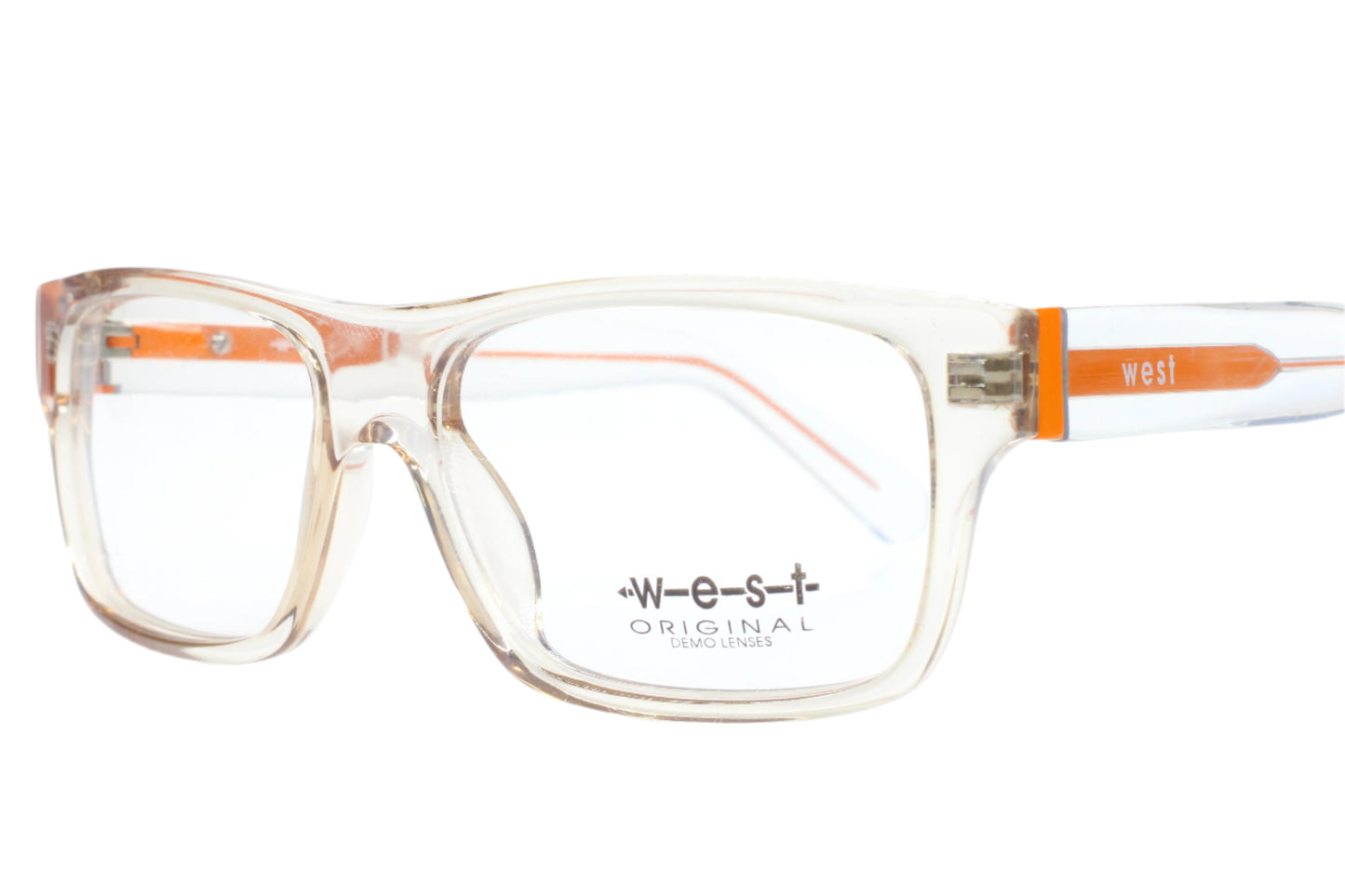 West 99492 C.2 Crystal Clear Acetate Designer Italy Eyeglasses -Ma Optical Frames ABC Optical Eyeglasses