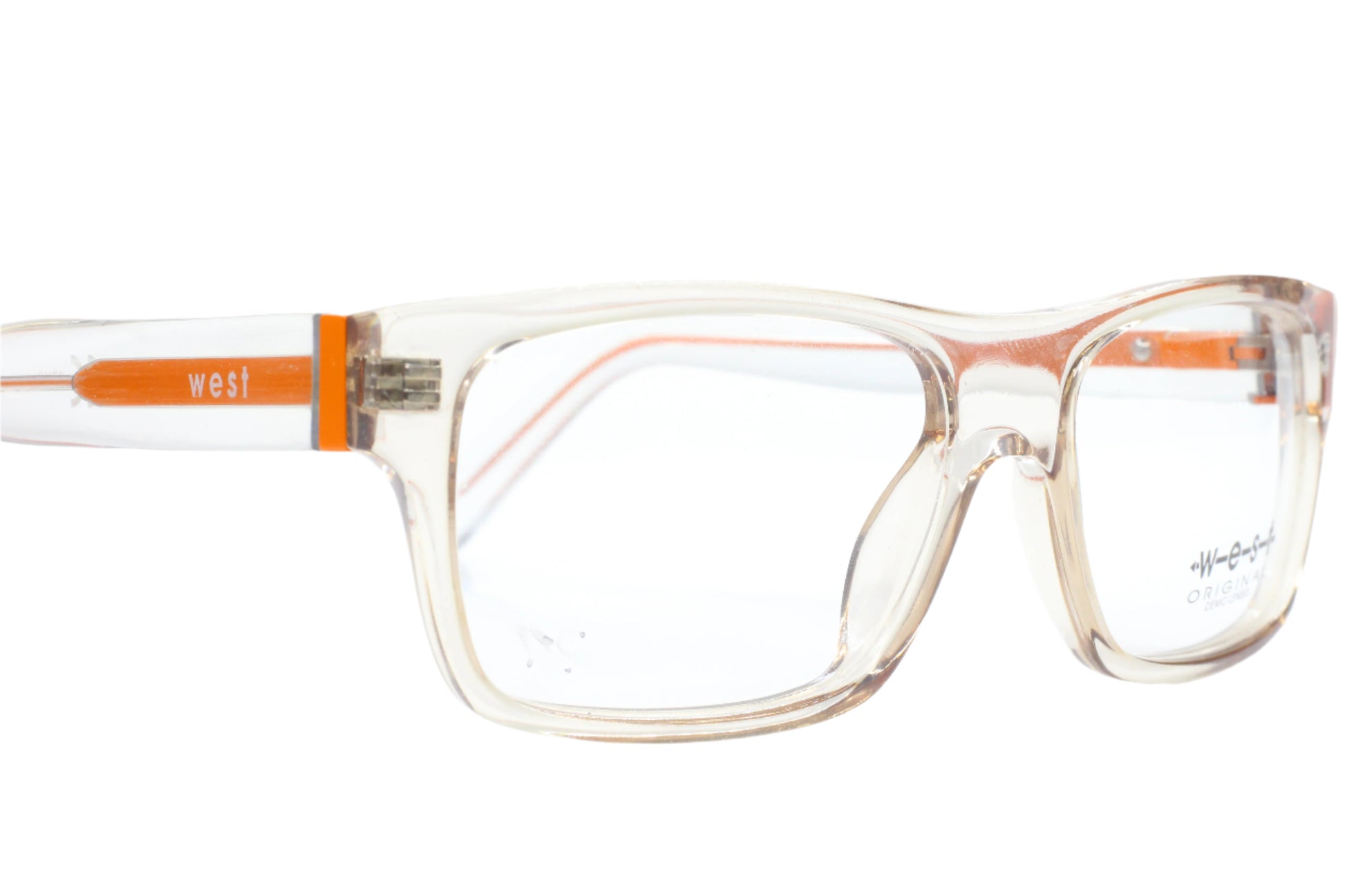 West 99492 C.2 Crystal Clear Acetate Designer Italy Eyeglasses -Ma Optical Frames ABC Optical Eyeglasses