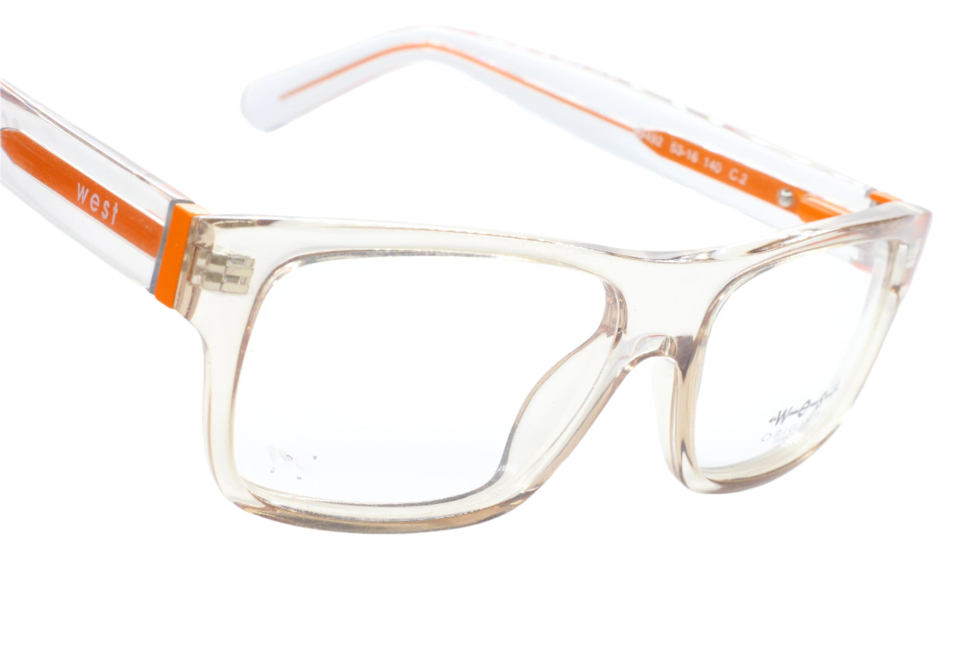 West 99492 C.2 Crystal Clear Acetate Designer Italy Eyeglasses -Ma Optical Frames ABC Optical Eyeglasses