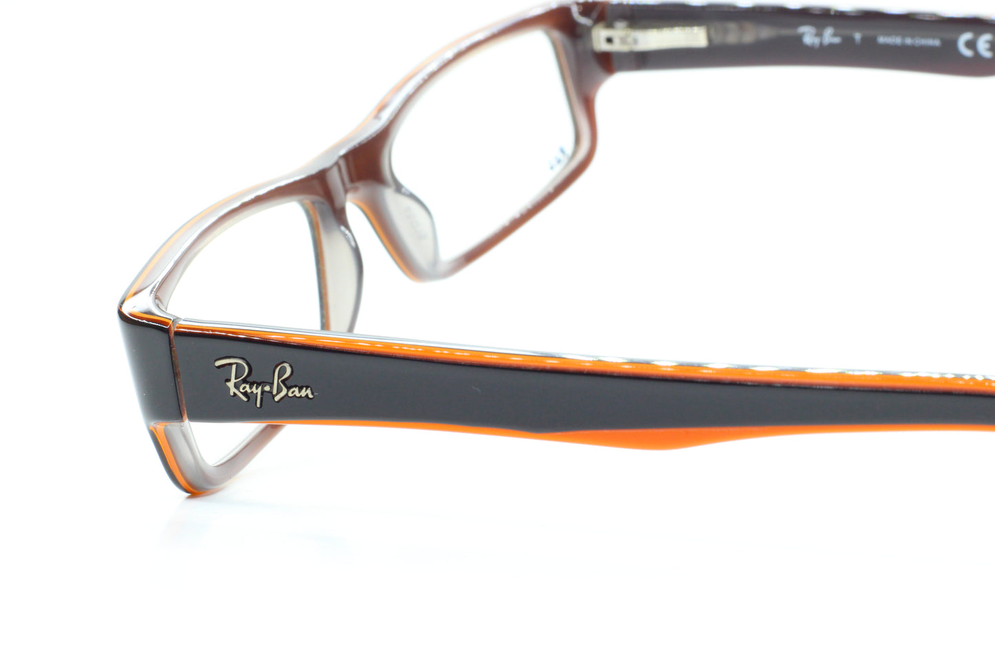 Ray-Ban RB5246 5091 Black Orange Designer Italy Eyeglasses -Wo Optical Frames ABC Optical Eyeglasses