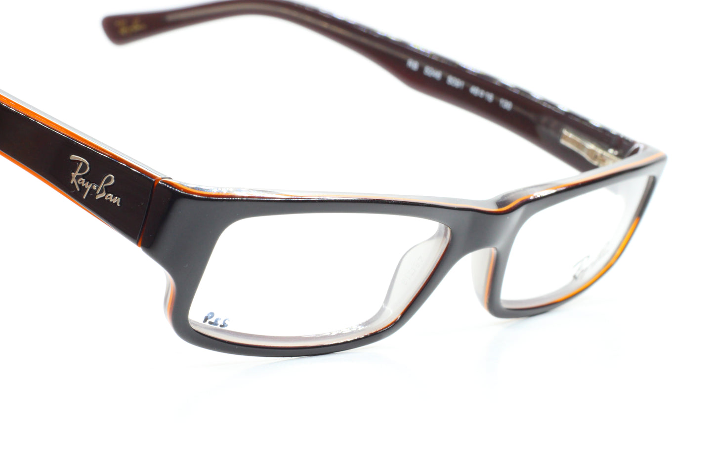 Ray-Ban RB5246 5091 Black Orange Designer Italy Eyeglasses -Wo Optical Frames ABC Optical Eyeglasses