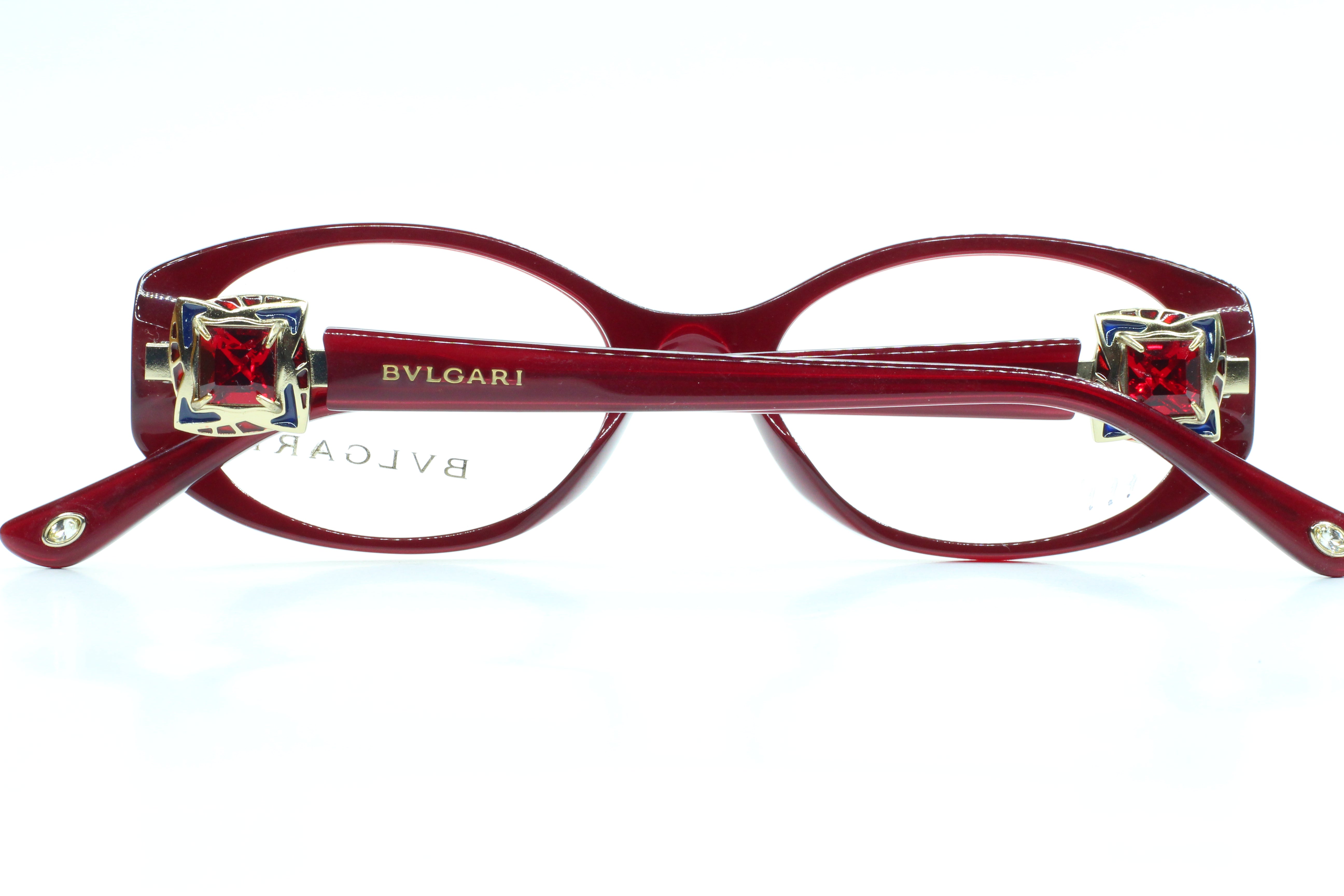 Bvlgari BV4054B 5112 Burgundy Purple Crystal Luxury Italy