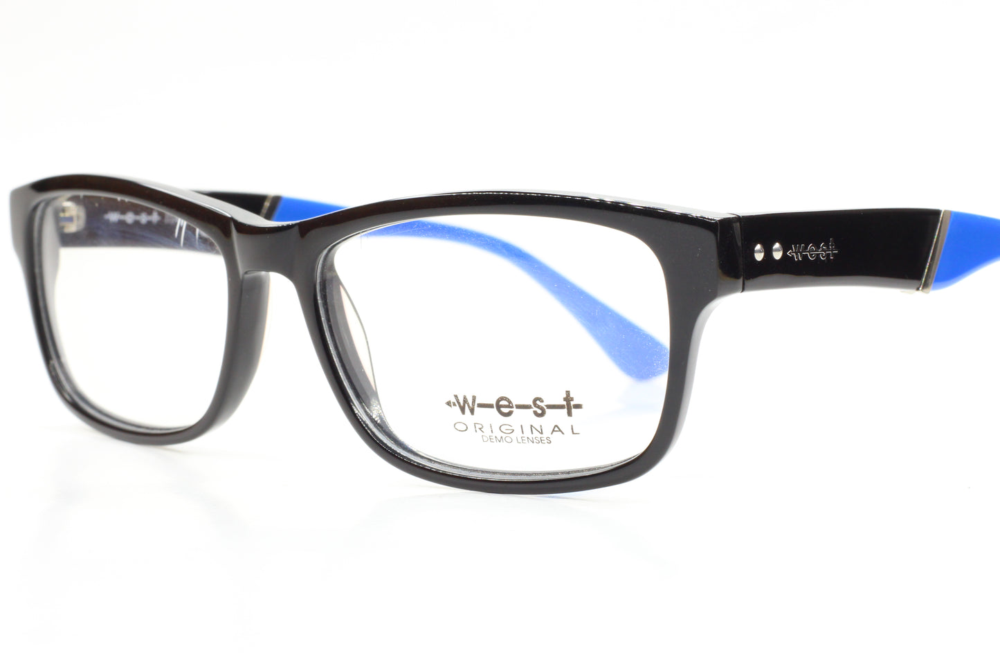 West 99494 C3 Black Blue Acetate Designer Italy Eyeglasses -Ma Optical Frames ABC Optical