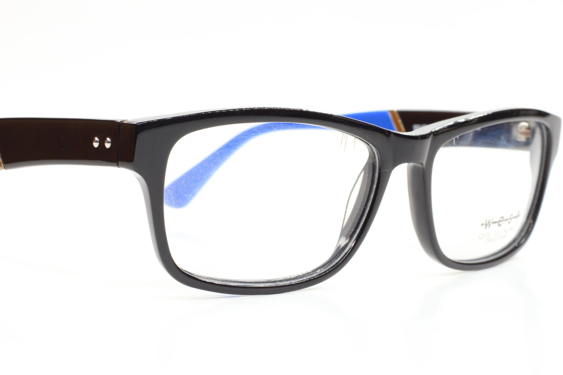 West 99494 C3 Black Blue Acetate Designer Italy Eyeglasses -Ma Optical Frames ABC Optical